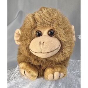 Vintage 1997 Puffkins 5" Plush Amber Ape Monkey Stuffed Plush Animal‎ with Tags